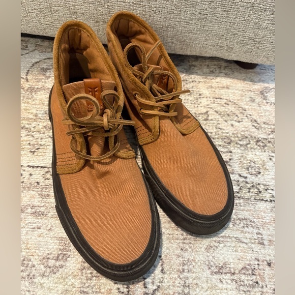 Frye Ludlow Chukka Men’s Sneaker- Canvas -Cognac Size 8.5